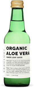 100% Organic Aloe Vera Juice 8.5 fl oz - Supports Immunity &amp Gut Health - Straight from Farm in Spain - Undiluted - No Added Sugar or Artificial Preservatives - Non-GMO - Recyclable Glass Bottle