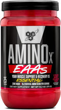 BSN Amino X EAAs Muscle Recovery &amp Endurance 10g Essential Amino Acids 5g BCAAs Zero Sugar Caffeine Free Strawberry Dragonfruit 13.2oz 25 Servings