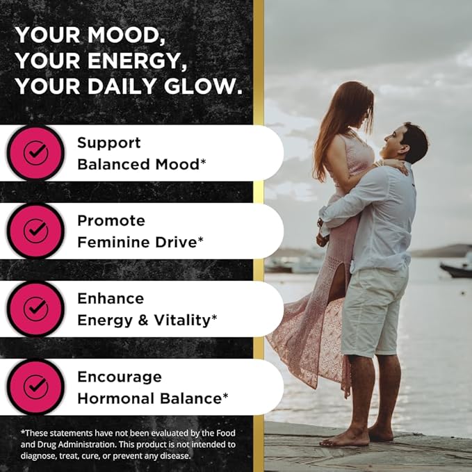 UNALTERED Hormone Balance &amp Mood Support for Women - Naturally Supports Hormonal Balance &amp Energy with Tribulus Terrestris &amp Red Maca Root Extract - Dietary Supplement - 90 Vegan Capsules