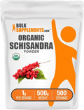 BulkSupplements.com Organic Schisandra Powder - Organic Schisandra Supplement from Schisandra Berry - Gluten Free - 1g per Serving 500g (1.1 lbs) (Pack of 1)