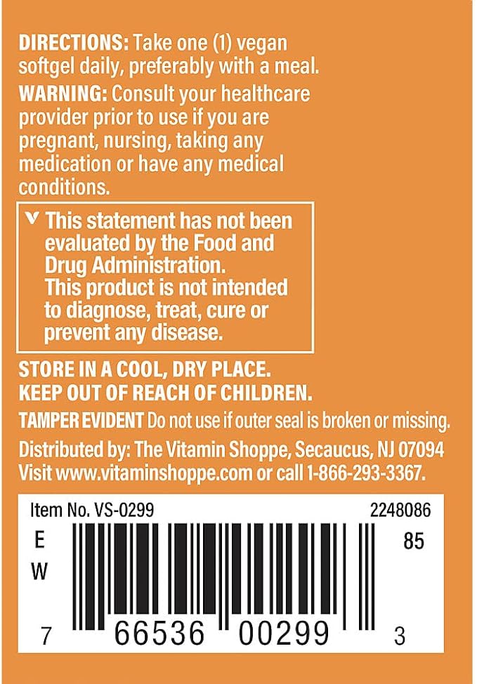 The Vitamin Shoppe Black Seed Oil 1000mg - Immune Health &amp Antioxidant | 3% Thymoquinone Cold-Pressed | 60 Vegan Softgels | Non-GMO