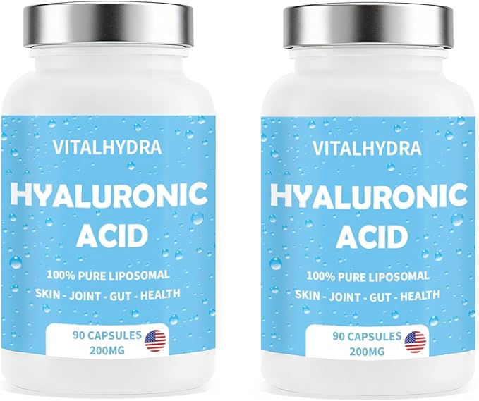 Hyaluronic Acid Hyaluronic Acid Joint Supplements Capsules Non-GMO and Gluten Free 90 Capsules 200mg (2 PCS)