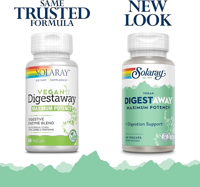 SOLARAY Super Digestaway Plant Enzymes Veg Cap (Btl-Plastic) | 60ct