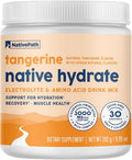 NativePath Hydrate Zero Sugar Electrolytes Powder with BCAAs Tangerine Hydration Keto &amp Paleo Friendly 30 Servings