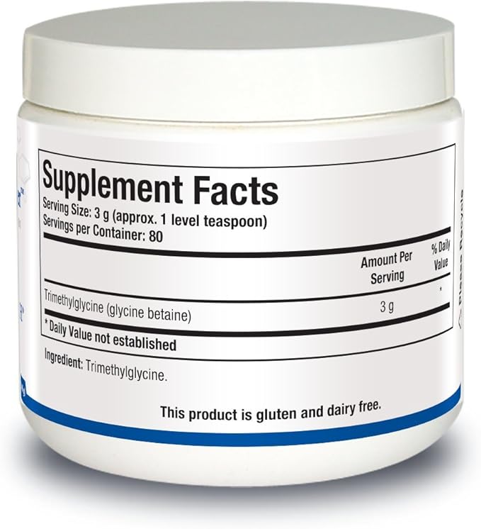 Biotics Research TMG Powder – Trimethylglycine. Betaine. Powdered Formula. Methyl Donor. Vascular Protection. Muscle Gain. Detoxification. Supports Healthy Homocysteine Levels Contains: 8 Oz (240g)