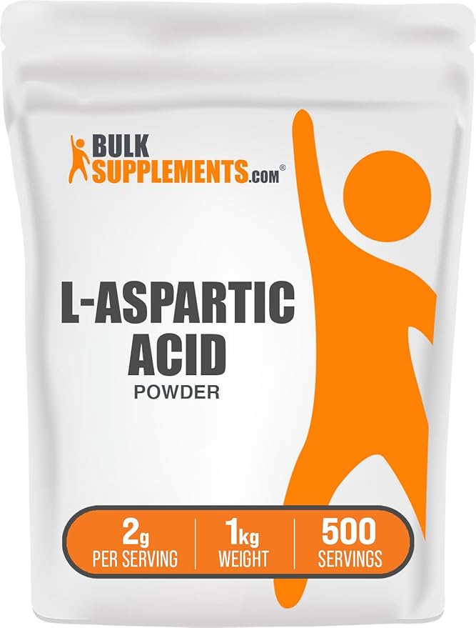 BulkSupplements.com L-Aspartic Acid Powder - Aspartic Acid Supplement Amino Acids Supplement - Gluten Free 2g per Serving 1kg (2.2 lbs) (Pack of 1)
