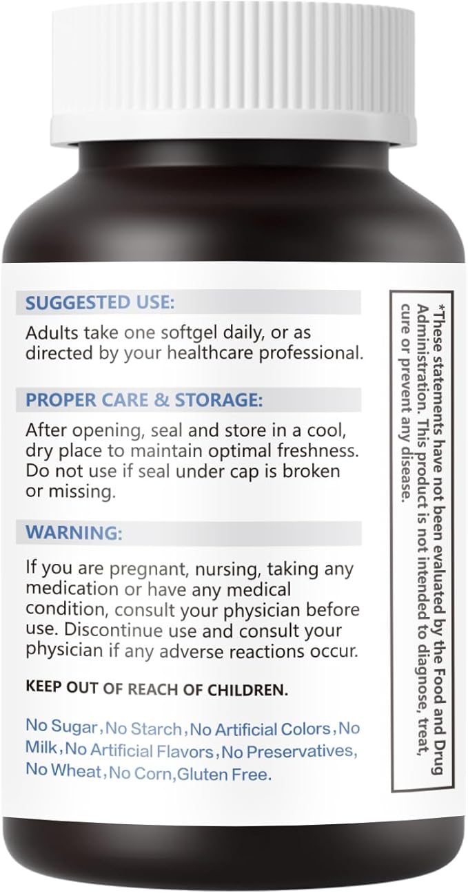 Omega-3 Fish Oil containing Curcumin and Vitamin D3 Liquid Soft Dietary Supplement Capsules.