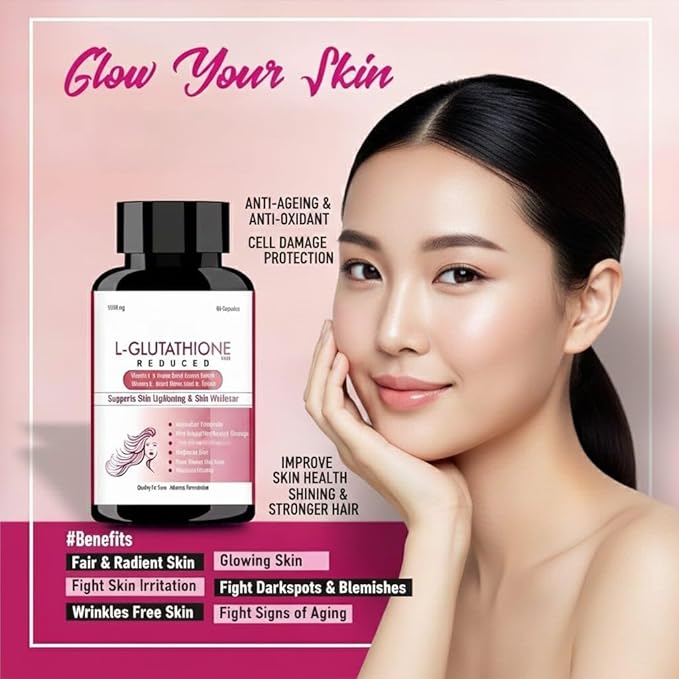 Capsules with Vitamin E &amp C L-Glutahione Grape Seed Alpha Lipoic Acid and is a Great Option Full of antioxidants and Powerful extracts for Skin- 60 Capsules