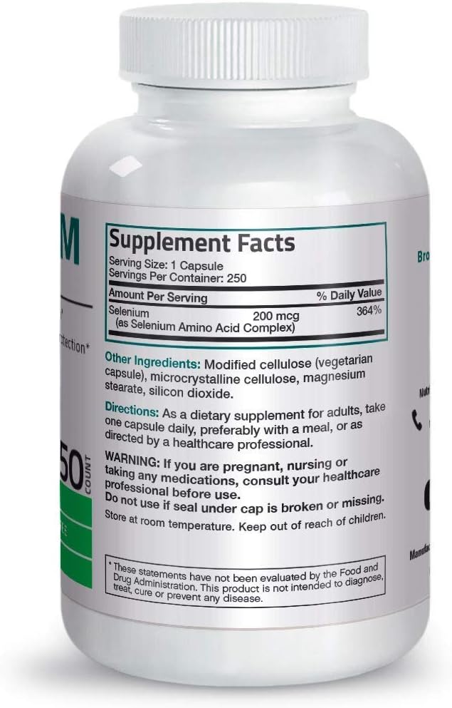 Bronson Probiotic 50 Billion CFU + Prebiotic with Apple Polyphenols &amp Pineapple Fruit Extract + Selenium 200 Mcg for Immune System Thyroid Prostate and Heart Health