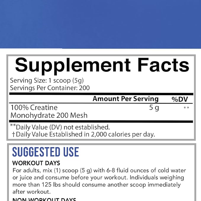 Angry Supplements Creatine Monohydrate 200 Mesh Premium Performance Unflavored Powder - Pure Muscle Fuel for Strength and Workout Endurance for Men and Women (1 Kilo 200 Servings)