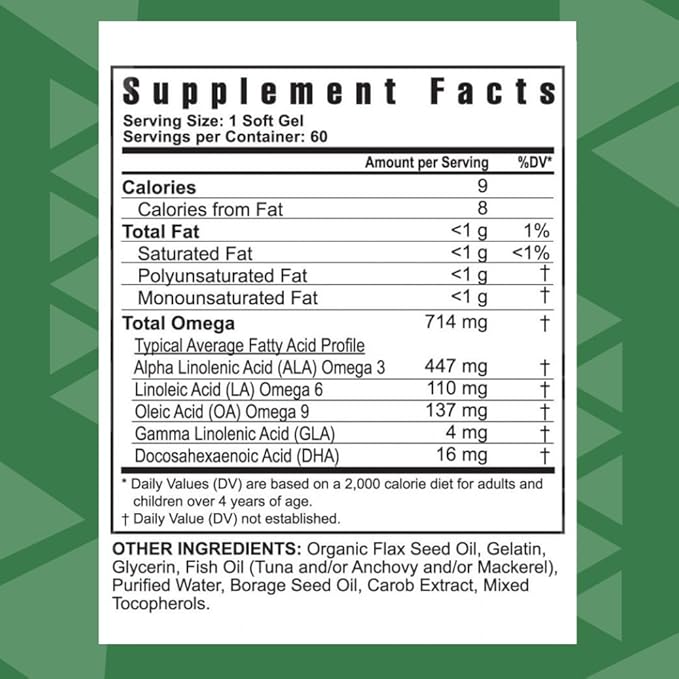 Youngevity Ultimate EFA - Organic Source of Essential Fatty Acids | Omega 3 6 &amp 9 | Made from Borage Flax &amp Fish Oil | 180 Count (180 Count (Pack of 1))