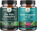 Bundle of Digestive Enzymes with Ox Bile Supplements for No Gallbladder for Pancrease Cleanse &amp Detox and Liver Support NAC with Milk Thistle for Liver Cleanse Detox &amp Repair - N Acetyl Cystei