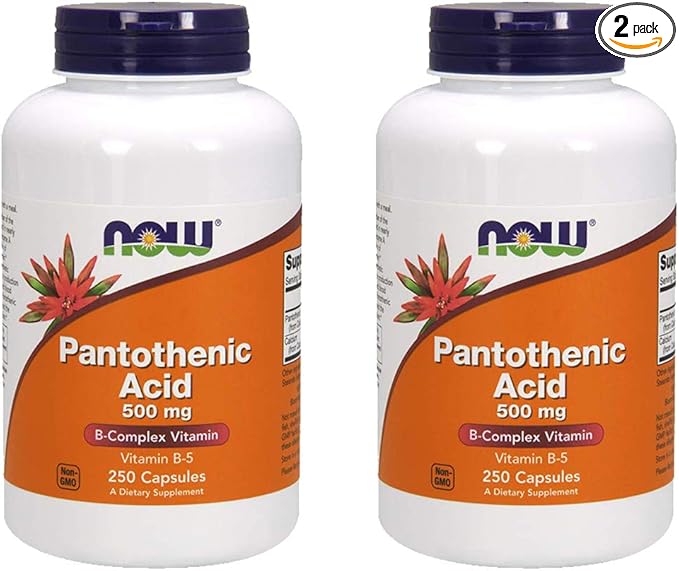 Now Foods Pantothenic Acid 500 mg 250 Capsule (2 Pack)