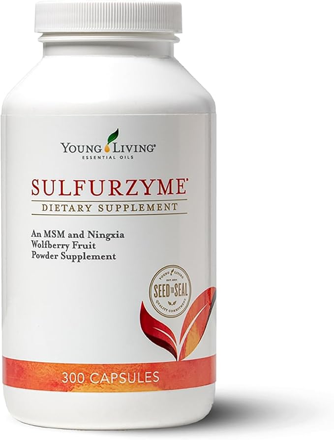 Young Living Sulfurzyme 300 Capsules Supports Joint Health Promotes Healthy Skin and Hair Aids in Overall Well-Being with MSM and Wolfberry Powder Blend