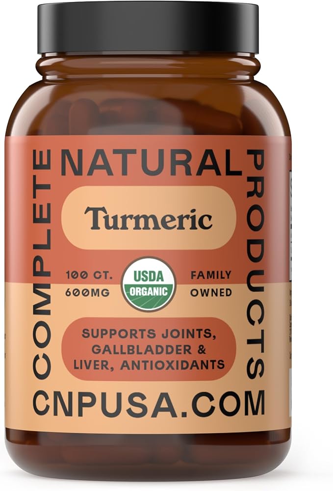 Complete Natural Products Nattokinase 100 Capsules &amp Turmeric 100 Capsules Bundle