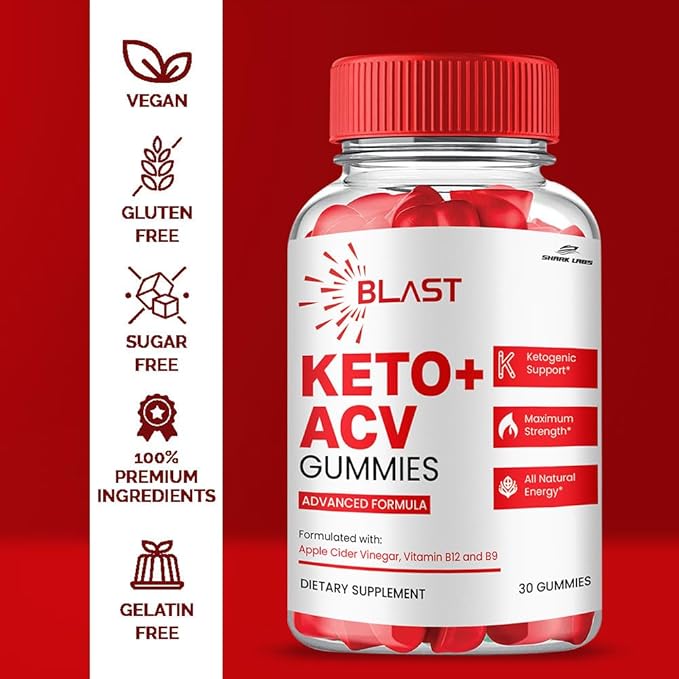 Blast ACV Gummies Advanced Formula Supplement All Natural Blast Gummies Supplement 2 Month Supply (2 Pack)