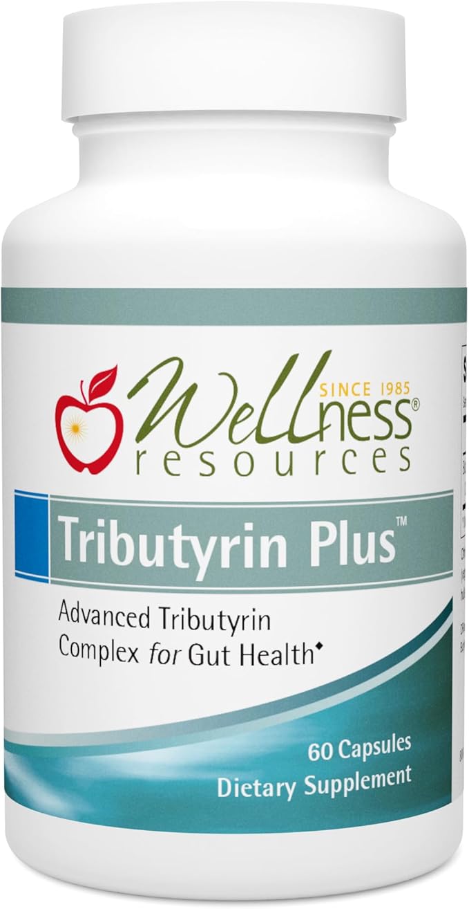 Wellness Resources Tributyrin Plus Postbiotic Supplement for Gut Health with High Absorption ButyraGen Tributyrin Complex (800mg per Two Capsules 60 Veggie Capsules)