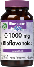 Bluebonnet Nutrition C-1000 mg Plus Bioflavonoids Caplets Vitamin C 1000 mg Citrus Bioflavonoids 500 mg for Immune Health Soy Free Gluten Free Non-GMO Kosher Dairy Free Vegan 180 Caplets