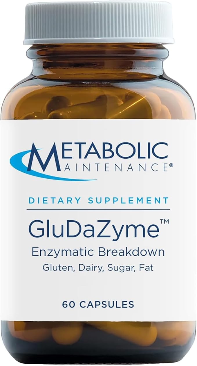 Metabolic Maintenance GluDaZyme - DPP-IV Enzyme Blend - Supports Digestion &amp Gluten Response - Hypoallergenic - 60 Servings - 60 Capsules