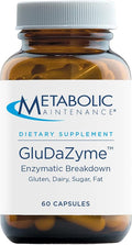 Metabolic Maintenance GluDaZyme - DPP-IV Enzyme Blend - Supports Digestion &amp Gluten Response - Hypoallergenic - 60 Servings - 60 Capsules