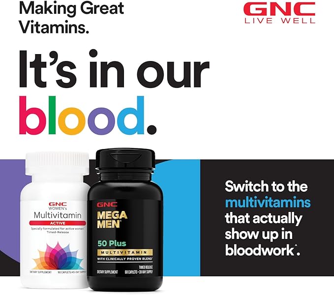 GNC Mega Men Energy &amp Metabolism Multivitamin | Antioxidants and Increased Calorie Burning | 180 Count