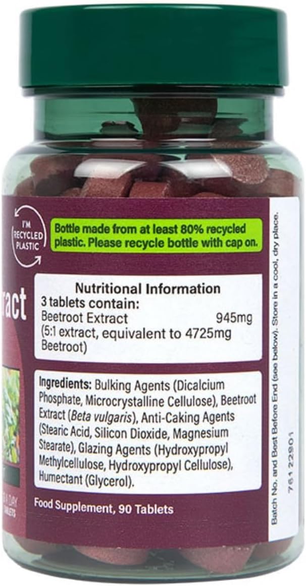H and B Beetroot Extract Tablets 90 (Pack of 3 Total 270 Tablets)