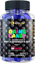 ALPHA LION Gains Candy Supplement Pills for Muscle Growth Size &amp Strength Nitric Oxide Booster Muscle Builder Use Daily to Upgrade Energy &amp Workout Performance 60 Capsules (RipFACTOR®)