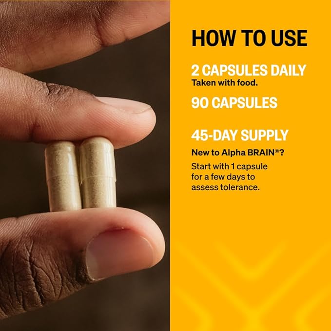ONNIT Alpha Brain Nootropic Capsules for Men &amp Women IGEN Non-GMO Tested Memory Focus &amp Mental Clarity with L-Theanine and Vitamin B6 90 Count Each Pack of 3 (270 Capsules)