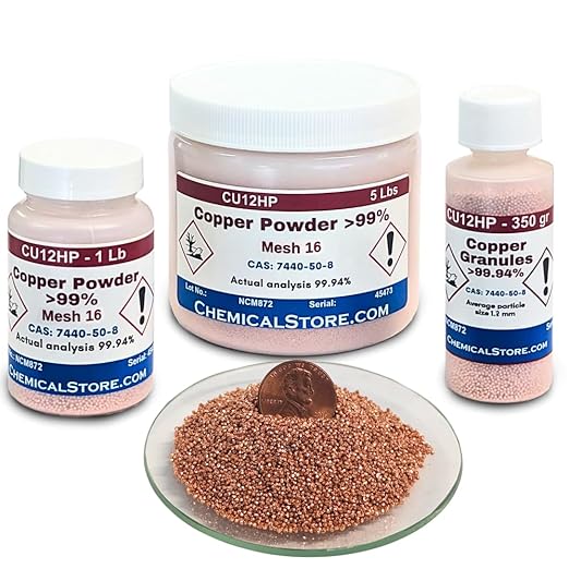 1Lb Copper Granules 10-16 mesh (Coarse Copper Powder)