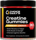 Creatine Gummies - 90 Vegan Friendly Chews - USA Made - Boosts Recovery - Builds Muscle - Enhanced Cognitive Benefits (Large Strawberry Lemonade)