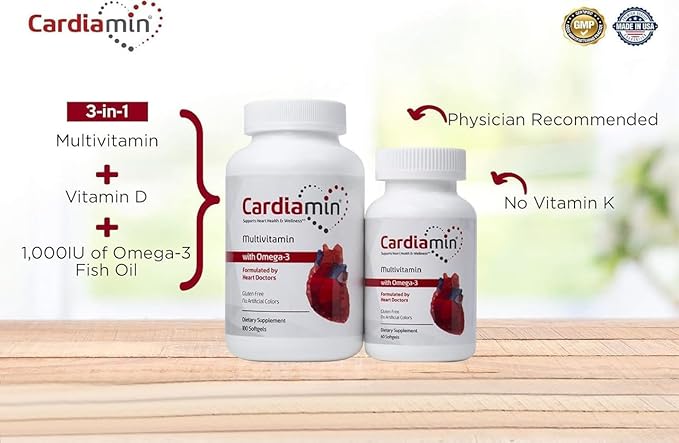Cardiamin General Wellness Multivitamins 60 Softgels 30-Day Supply