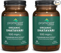 Prominent Nutrition Organic Shatavari Capsules Hormone Support for Women 500 mg 60 Count Standardized Root Extract Formulated for Women’s Health - 2 Pack
