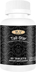 Tall Star - Best Height Support Star- Magic Growth Development Bone Capsules Maximizer for Teens Kids Adults Health Pills Gummies Support Supplement- Non GMO M.U Mermaid USA Natural and Pure Herb