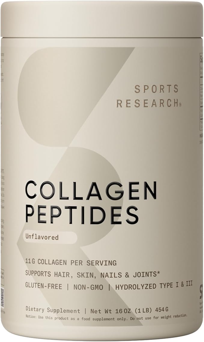 Sports Research® Supplements Pack - Organic MCT Oil C8 C10 C12 + Hydrolyzed Type 1 &amp 3 Collagen Powder Protein + Creatine Monohydrate
