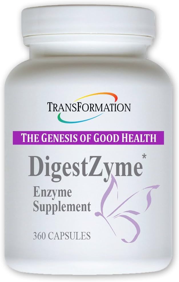 TRANSFORMATION THE GENESIS OF GOOD HEALTH Enzymes for Kids - Natural DigestZyme Supplement Formula for Overal Health Nutrient Absorption Support Digestion During Pregnancy &amp Lactation 360 Capsu