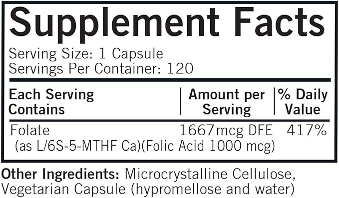 Kirkman - 5-MTHF - 5-METHYLTETRAHYDROFOLATE - Folate to Support Maintenance of Cells*