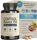 VINATURA Cortisol Supplements for Women - Cortisol Detox and Management - Adrenal Support Stress Support 60 Vegan Capsules