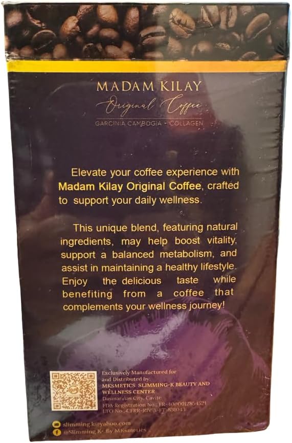 Slimming-K Coffee by Madam kilay Fat Burner + Collagen (21g) 10 Count (Pack of 1)