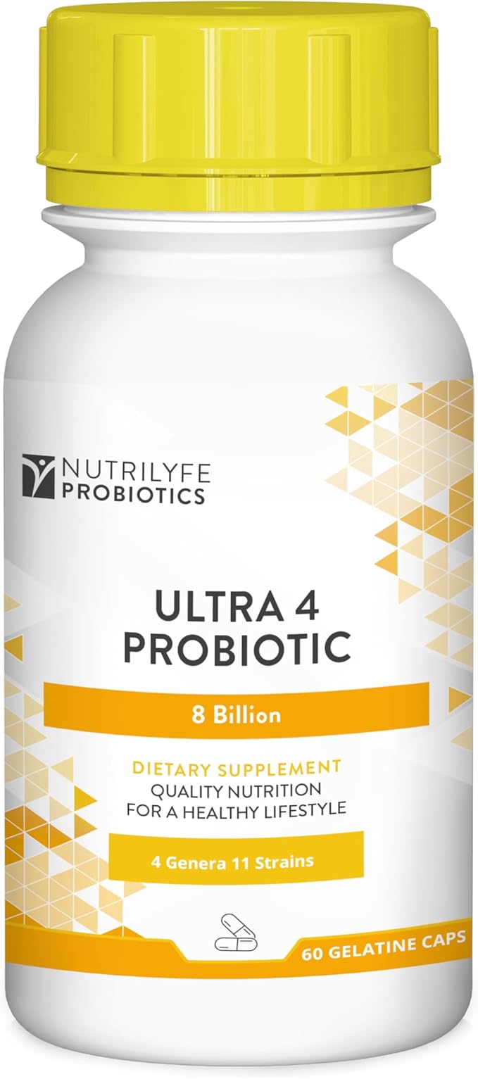 Ultra 4 Probiotic 8 Billion CFU with Prebiotics 60 Capsules