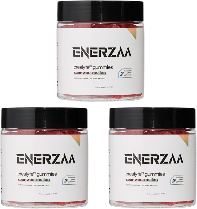 Daily Creatine Complex Gummies – 4.5g Active Blend with Essential Electrolytes – 2 Gummies per Day | 60 Count Jar | Supports Daily Vitality &amp Hydration (Pack of 3 Sour Watermelon Flavor)