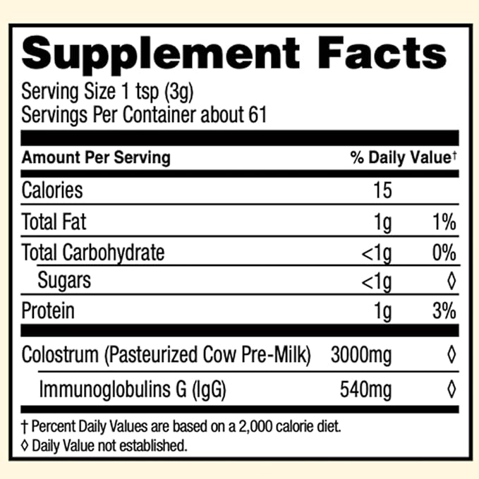 Surthrival: Colostrum Powder (6.5oz) Immune Optimization &amp Recovery Powdered Dietary Supplement Gut Health Immune Support Keto Friendly