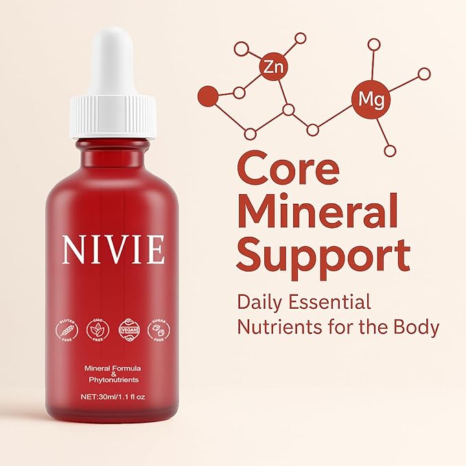 Nivie Thyroidsupplement Drops Nivie Organics Advanced ThyroidMineral Support Vitamins &amp Minerals with Ashwagandha Iodine Zinc &amp Magnesium