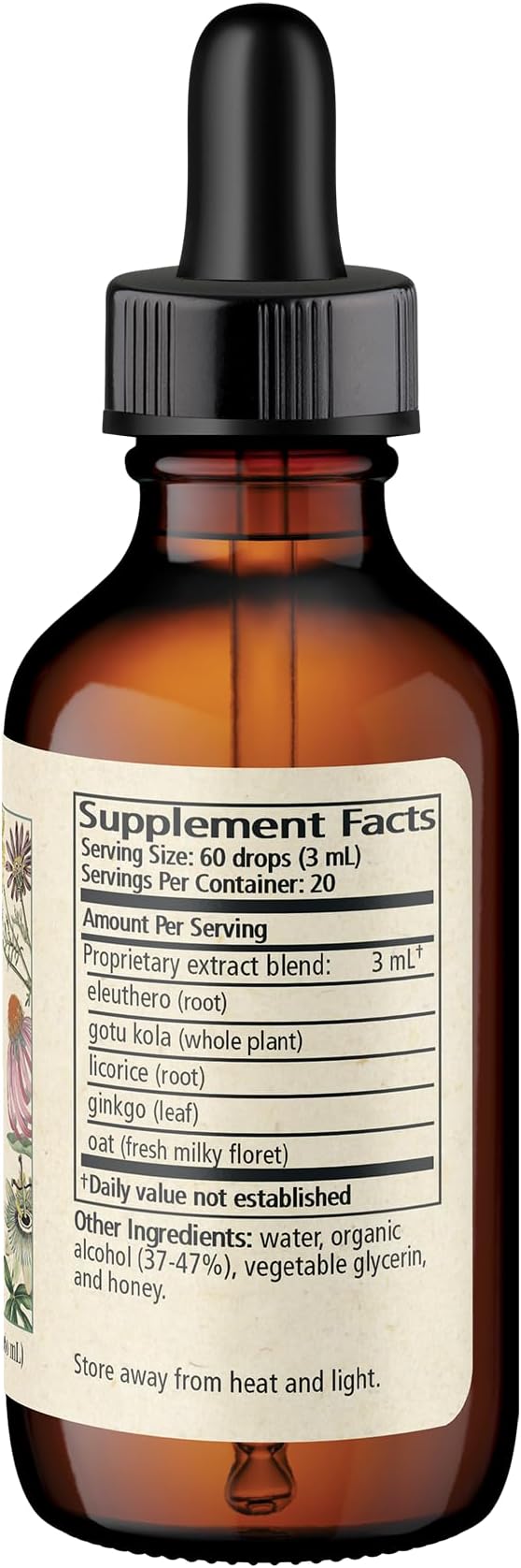 Wise Woman Herbals Adrenal Tonic Liquid Extract Herbal Adaptogen Blend with Eleuthero Ashwagandha &amp Licorice Supports Healthy Adrenal Function Energy Stamina Stress &amp Focus Non-GMO 2 F