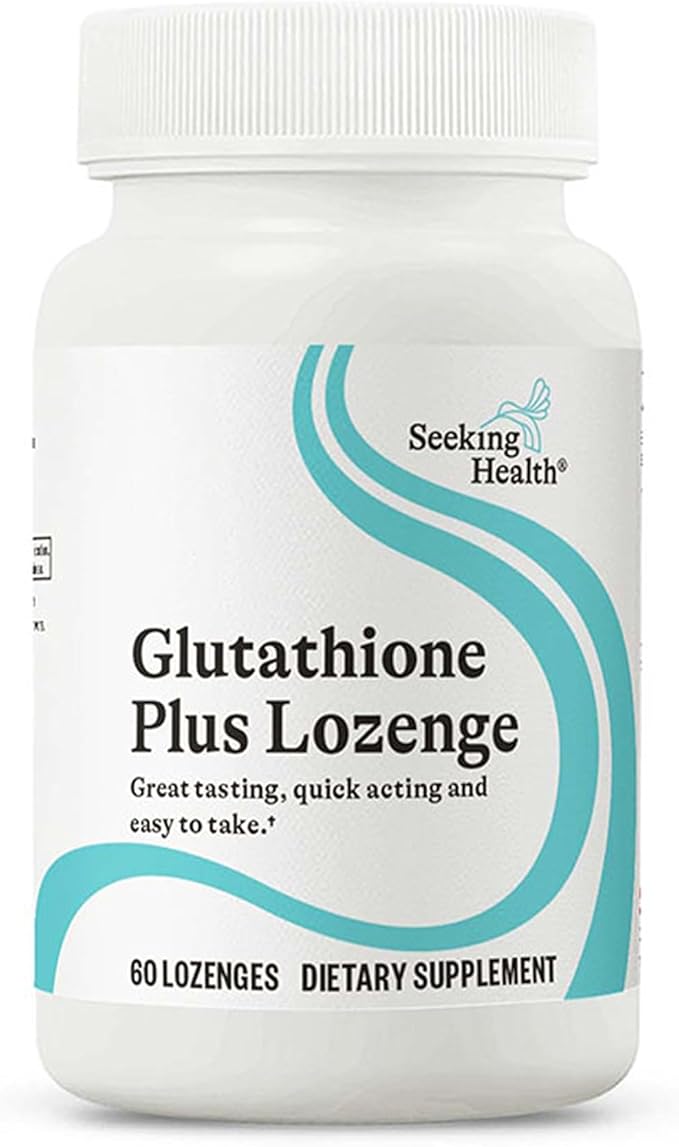 Seeking Health Glutathione Plus Lozenge 25 mg S-Acetyl-L-Glutathione with Cofactors Immune and Detoxification Support Liver Health Antioxidant and Free Radical Support Vegetarian (60 lozenges)*