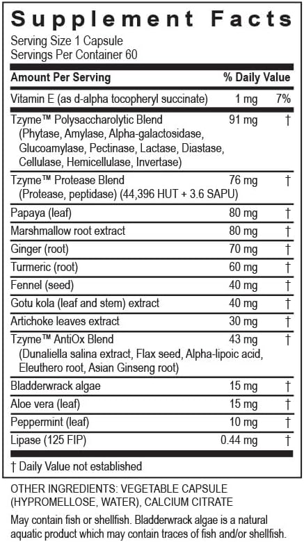 TRANSFORMATION THE GENESIS OF GOOD HEALTH - Gastro Enzyme Supplement with Herbal Blend &amp Vitamin E Alleviate Gastrointestinal Discomfort Digestive Function Support for Relief of Heartburn 60