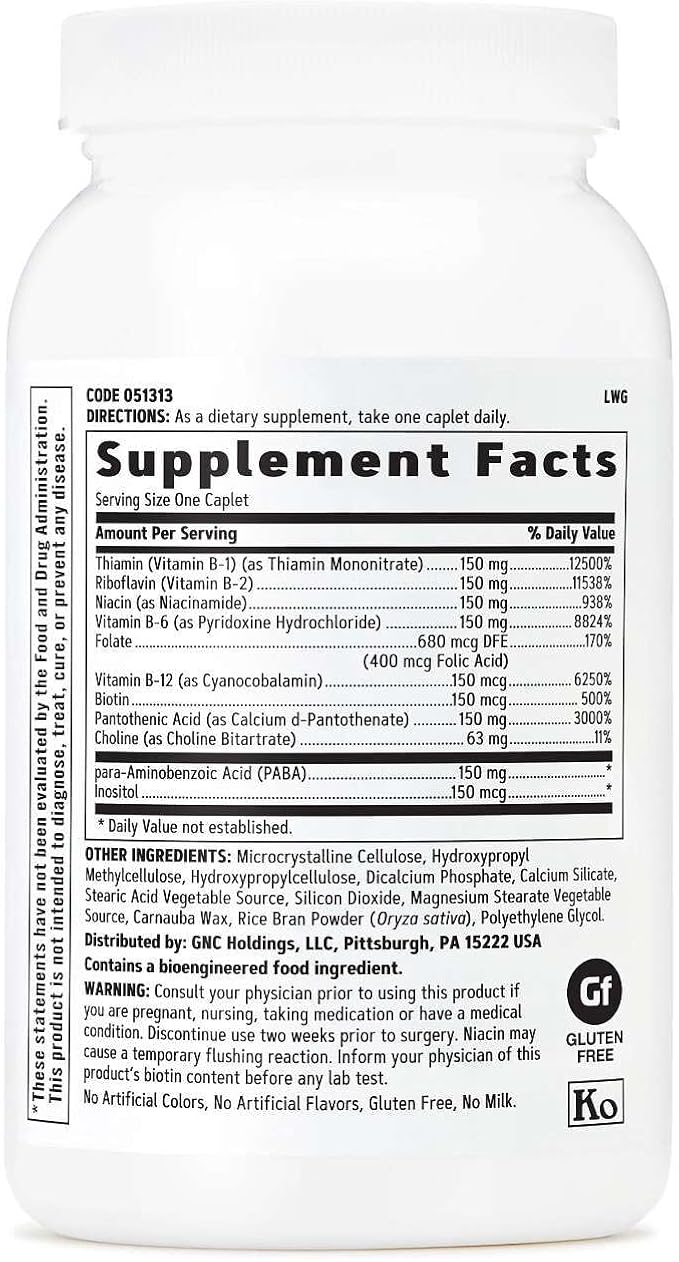 GNC B-Complex 150 Metabolism &amp Energy Production Timed-Release 100 Count