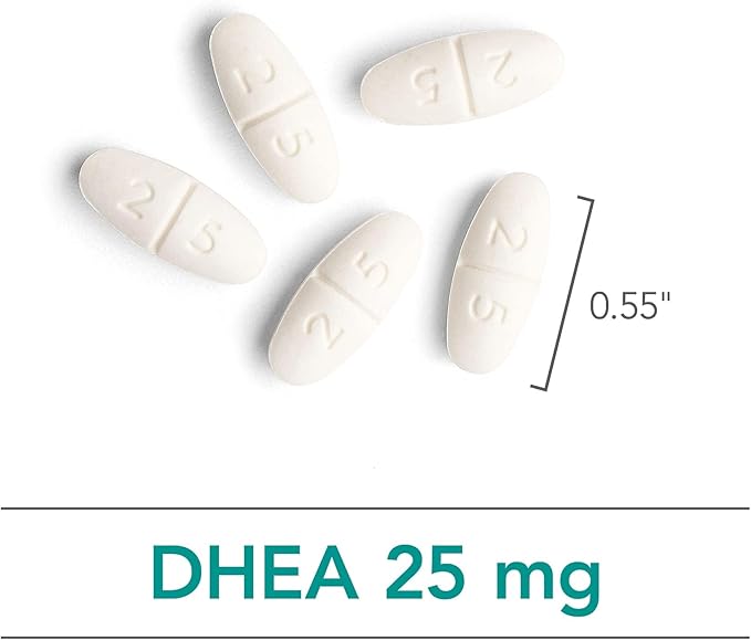 Allergy Research Group NutriCology DHEA 25mg Supplement - Micronized Lipid Matrix Hormone Support Support for Women &amp Men Hypoallergenic Soy-Free Scored Tablets - 60 Count