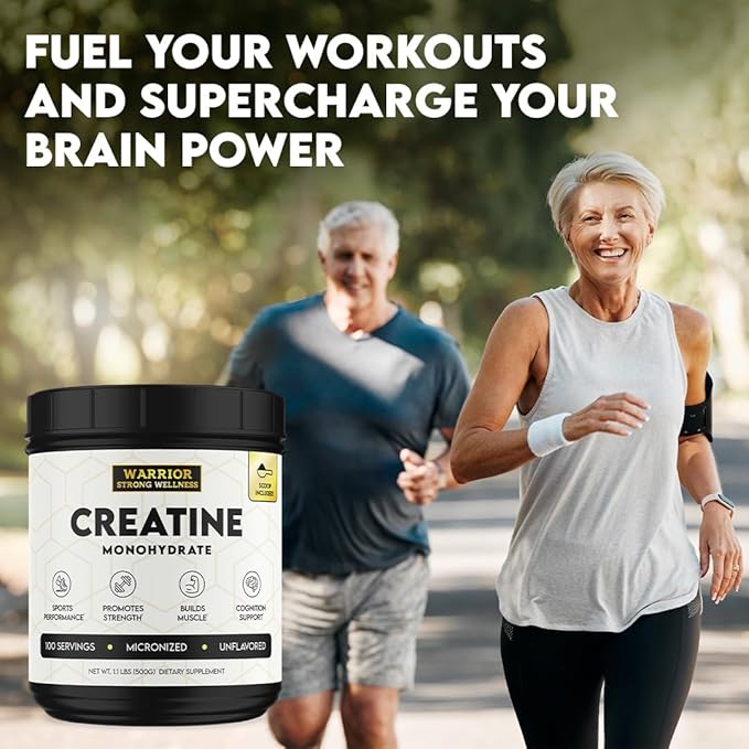 Creatine Monohydrate Powder 1 lb 100 Servings ISO Certified Tested Vegan Unflavored Micronized Powder- Support Muscles Cellular Energy &amp Cognitive Function