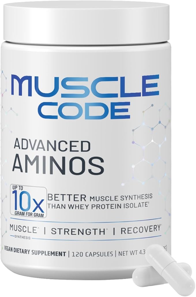 NAUTILUS Muscle Code Essential Amino Acid Capsules – Muscle Synthesis &amp Repair &amp Strength – Unflavored – 30 Servings – Clinically Studied – 0g Sugar Keto Vegan Gluten Free Dairy Free