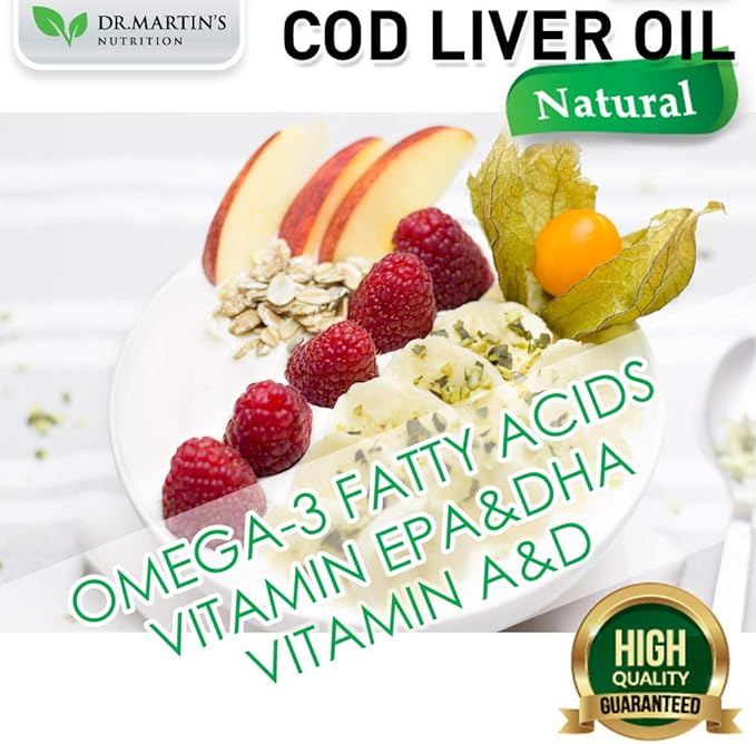 COD Liver Oil | 300 Softgels | Natural Source of Omega 3 Fatty Acids | Triple Strength | Best Immune Health Healthy Bones &amp Muscle Dietary Supplement |